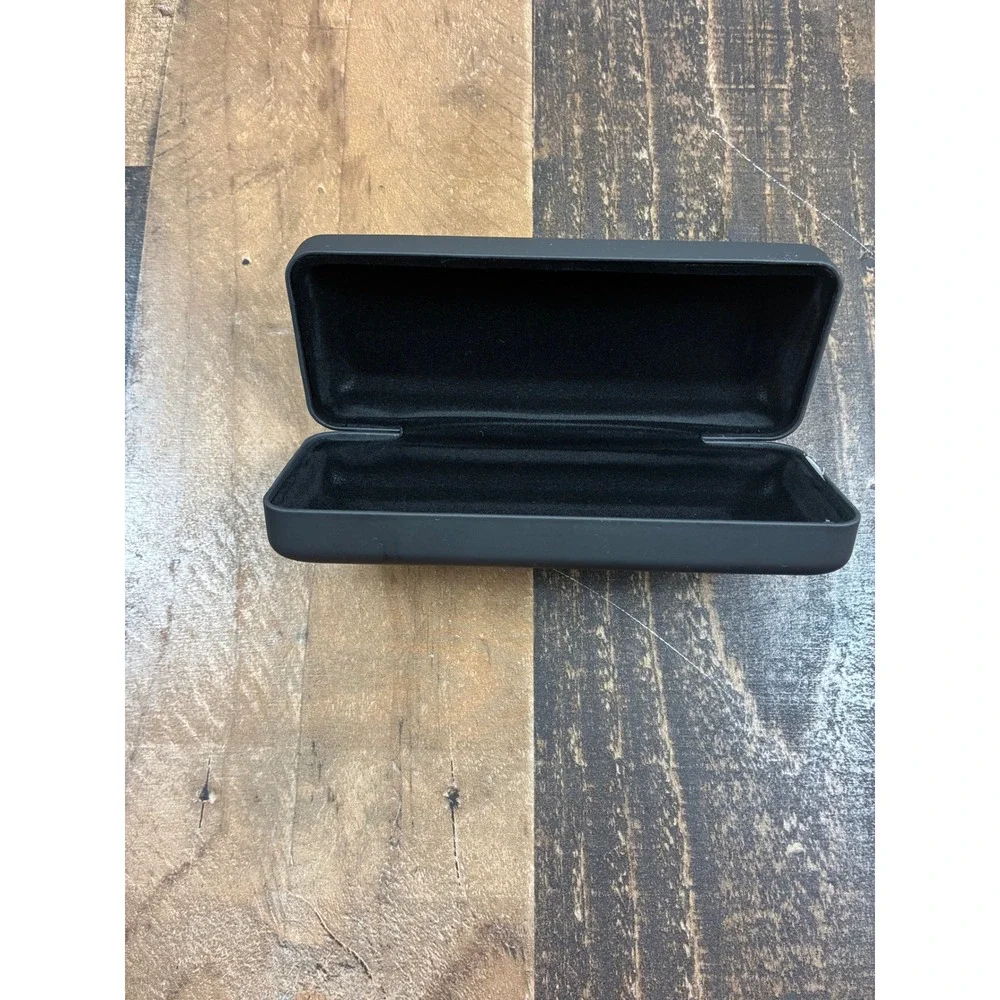 DKNY Black Hard Shell Eyeglass Sunglass Case Matte Logo Clamshell Protector